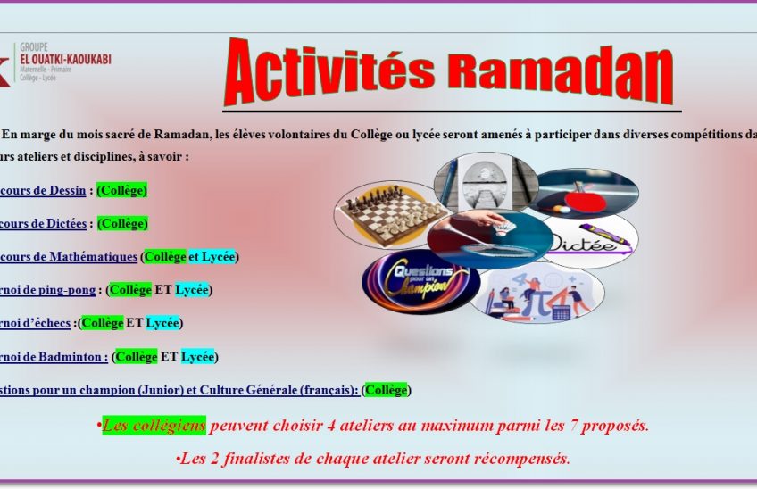activités ramadan